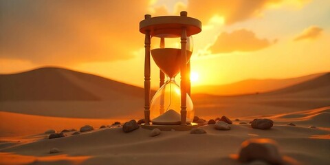 big and old  clock time west very critical time with earth. Desert, Ice, Everest, with clock.
