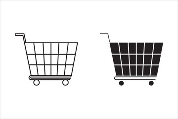  Shopping cart icon vector. Shopping cart icon in trendy design style. on white background