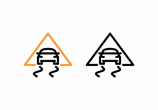 Acceleration exceeds adhesion limit information sign