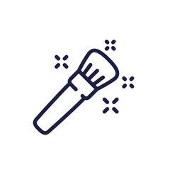 makeup brush line icon on white