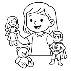 Fun activities for kids Playing with dolls, action figures, or plush toys