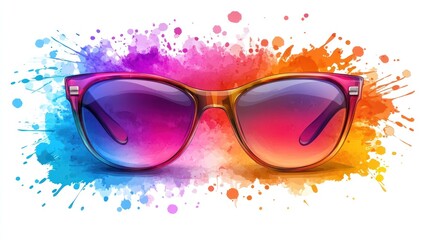 Colorful sunglasses graphic design