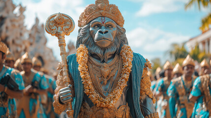 Epic Hanuman Procession at Ubon Ratchathani Candle Festival Celebrates Thai Mythology with Majestic Costumes and Culture