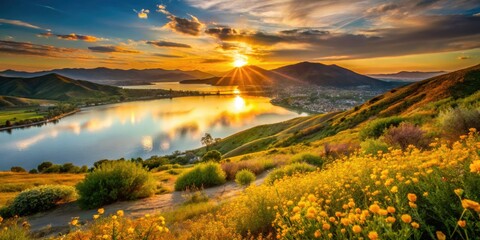 Lake Elsinore California Photography, Stunning Bokeh, Lakeside Scenery, Sunset Views, California Dreamin', Beautiful Landscape
