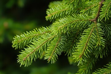 Obraz premium Lush Balsam Fir Needles: A Vibrant Green Canopy of Nature's Treasures