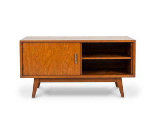 Vintage sideboard isolated on white background