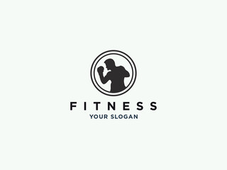 fitness gym or health logo design vector template