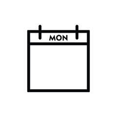 calender icon, monday icon with white background