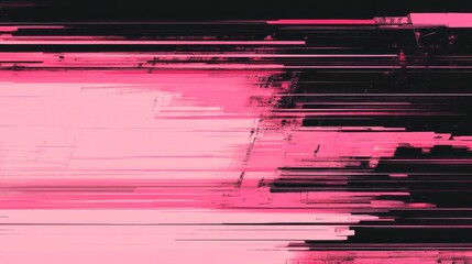 Abstract pink and black linear composition