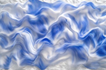 Fototapeta premium Light blue and white tie dye fabric