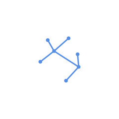 Astrology zodiac star line logo design