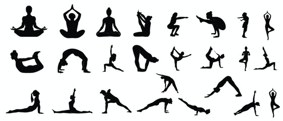 Artistic Depiction of Female Yoga Practice