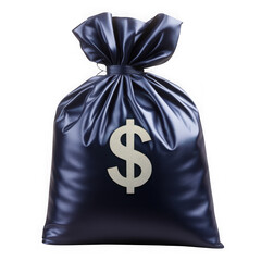 Money bag with dollar sign isolated on transparent background