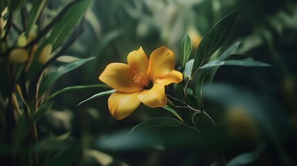 Obraz premium Vibrant Flower on Blurry Green Background