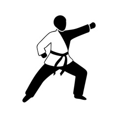 Karate Punch Silhouette
