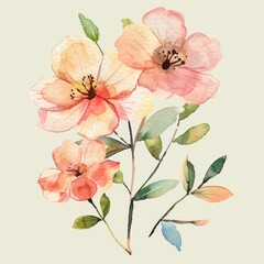Watercolor Floral Arrangement Illustration