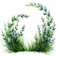 Watercolor Greenery Arch Illustration