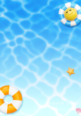 Naklejka premium 3D graphic summer event template image
