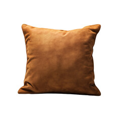 Luxurious Brown Suede Throw Pillow Cushion - Soft, Textured Home Decor