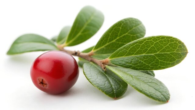 Single Bearberry Isolated &ndash; Studio White Background