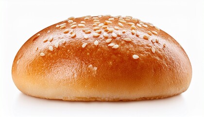 hamburger bread bun isolated on transparent background generative ai