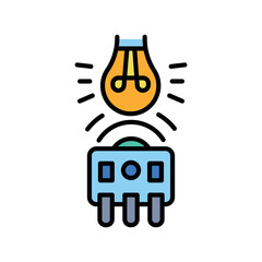 light sensor color flat icon for digital and print projects.