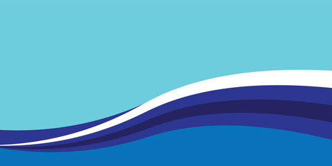 Vector blue line background curve element with white space for text and message design and banner