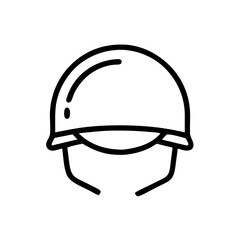 Army helmet illustration for Veterans Day in minimalist style  