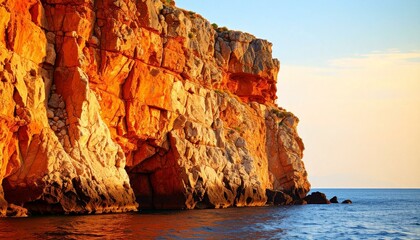 Coastal Cliffs at Sunset