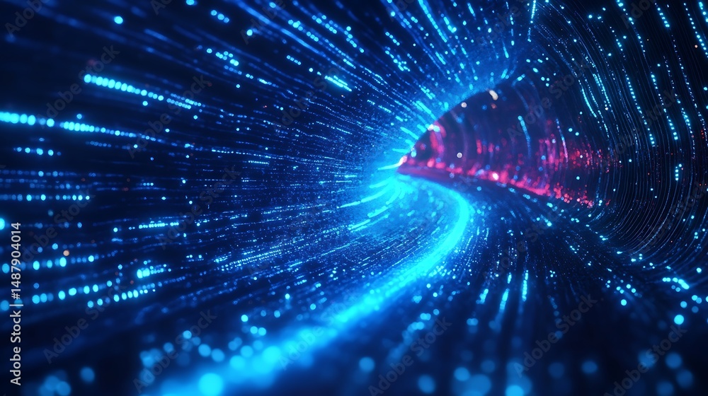 Poster digital tunnel: abstract data flow