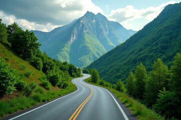 Epic mountain highway journey ahead