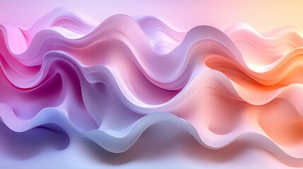 Pastel swirling waves abstract background design element