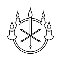 vector illustration of a shield with sword