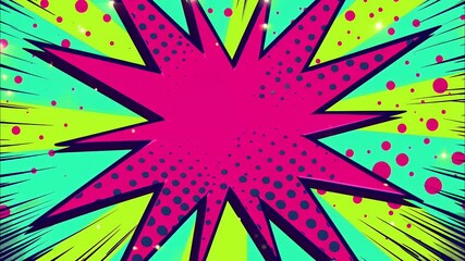 AI generated illustration of pop art style comic explosion with vibrant colors and seamless looping - Powered by Adobe