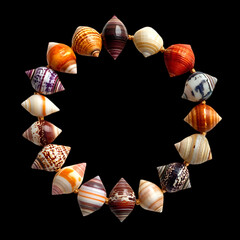 Vibrant Shell Anklet with Unique Combination of N Isolated on Transparent Background
