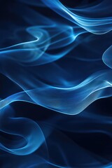 Obraz premium Abstract blue lines and curves