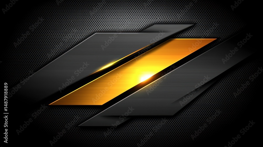 Poster abstract design with dark and glowing elements.