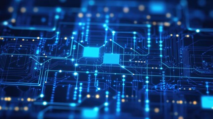 Obraz premium Abstract circuit board technology (1)
