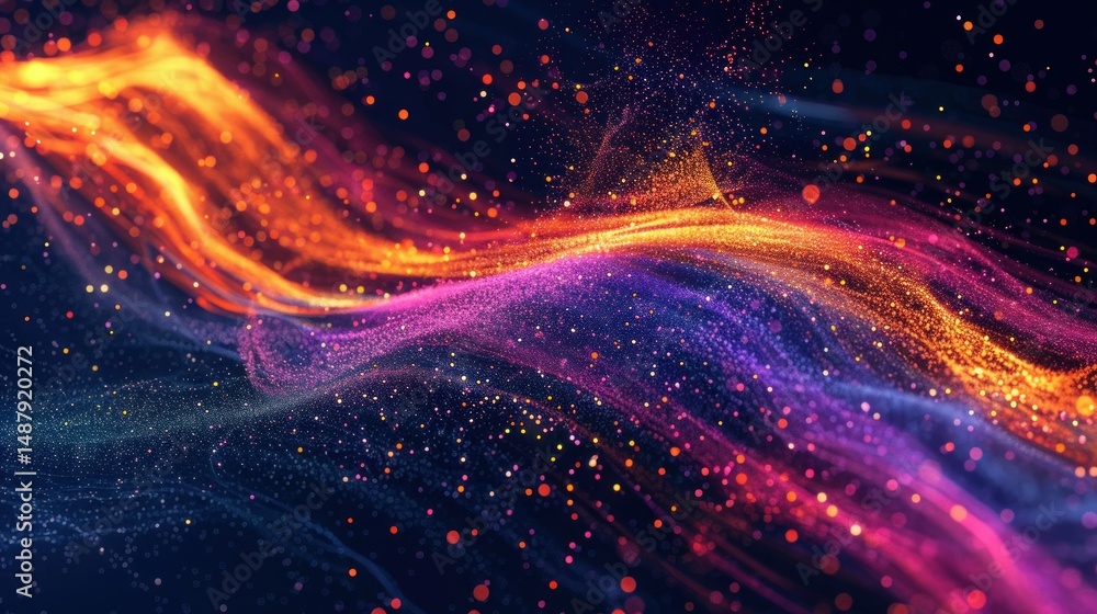 Poster abstract big data background with data streams and numbers stock photo --ar 16:9 --raw --v 6 job id: