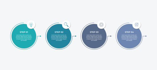 Vector infographic label design with circle infographic template design and 4-5-6 options or steps. Can be used for process diagram, presentations, workflow layout, banner, flow chart, info graph
