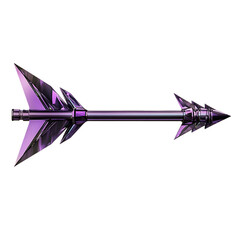 Futuristic Arrow with Angular Digital Design in Rad Isolated on Transparent Background