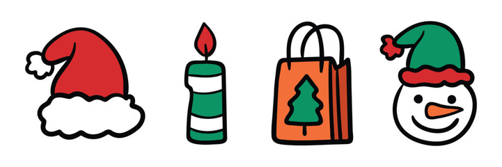 Set Icons Christmas elements