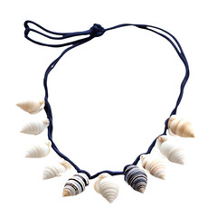 Nautical Shell Anklet with Alternating and Na Isolated on Transparent Background