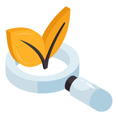 Modern design icon of ecological research 