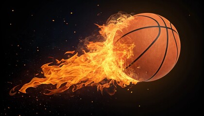   A fire ball is floating in the air