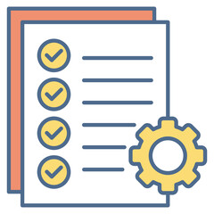 Workflow Outline Color Icon Element For Design