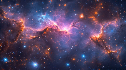 Obraz premium Colorful space galaxy with stars - perfect for wallpaper or background