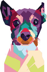 colorful dog with transparent background