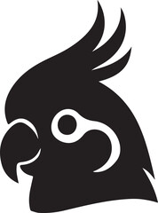 Cockatiel Parrot Vector Bird Head Icon