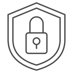 Security Outline Icon Element For Design